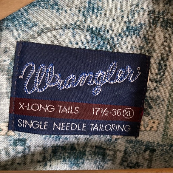 Vintage Wrangle Western Men’s Button Up XL - Picture 4 of 4